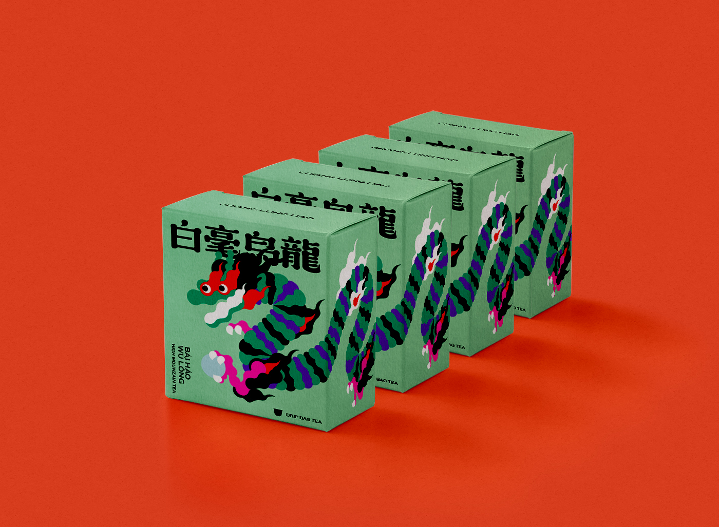 茶葉包裝形成整條龍的視覺效果(圖3)