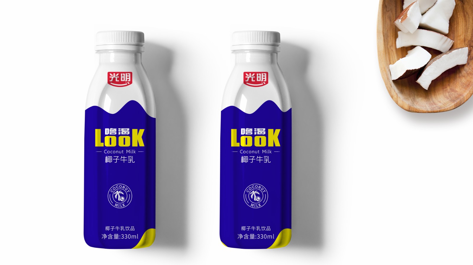 椰子牛乳飲品差異化包裝設(shè)計，打造賣貨的包裝(圖1)