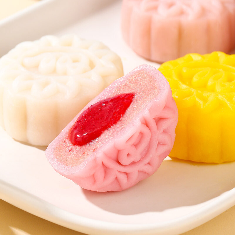 廣州酒家 冰紛心語 冰皮月餅 12餅6味 360g包裝禮盒產(chǎn)品包裝創(chuàng)意設(shè)計欣賞(圖5)