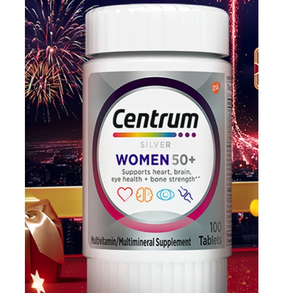 Centrum 善存 50+女士 多種維生素礦物質片 海外版 100粒保健產品包裝創(chuàng)意設計欣賞(圖1)