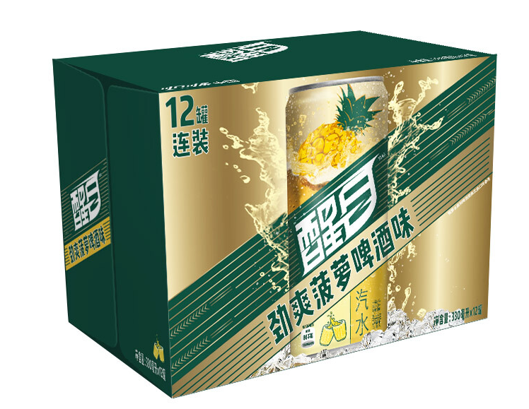 菠蘿味啤酒紙箱包裝設計作品欣賞(圖1)