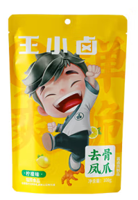 檸檬味去骨鳳爪包裝袋設(shè)計欣賞(圖1)