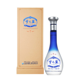 創(chuàng)意酒包裝設計洋河夢之藍藍色經(jīng)典濃香型白酒單瓶裝產(chǎn)品包裝設計欣賞(圖2)