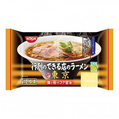 包裝設(shè)計公司推薦排起了長隊的店的拉面新東京雞和蛤的醇厚醬油日清食品保鮮面類包裝設(shè)計(圖1)