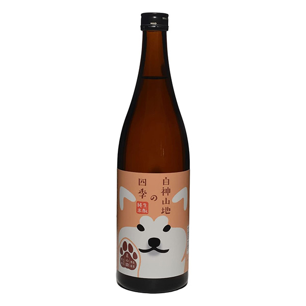 白神山地的四季生酥純米秋田犬標簽包裝設計欣賞(圖1)