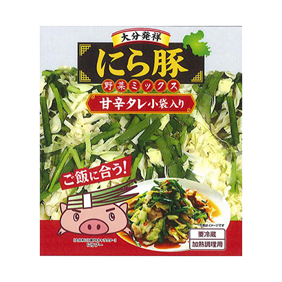 韭菜豬蔬菜混合料名水美人工廠烹飪品包裝設(shè)計(jì)(圖1)