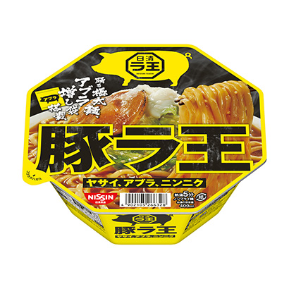 日清豬王、、大蒜日清面類包裝設計(圖1)
