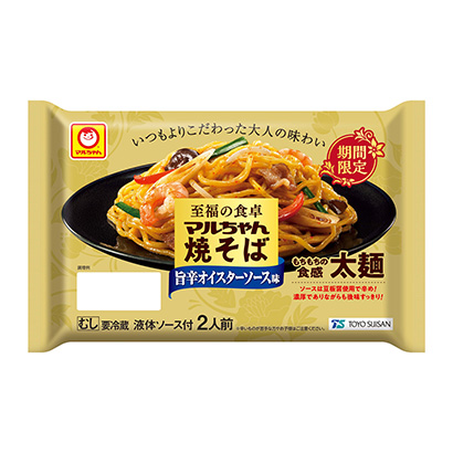 至福的餐桌馬爾醬炒面限時(shí)美味辣醬味東洋水產(chǎn)面類包裝設(shè)計(jì)(圖1)