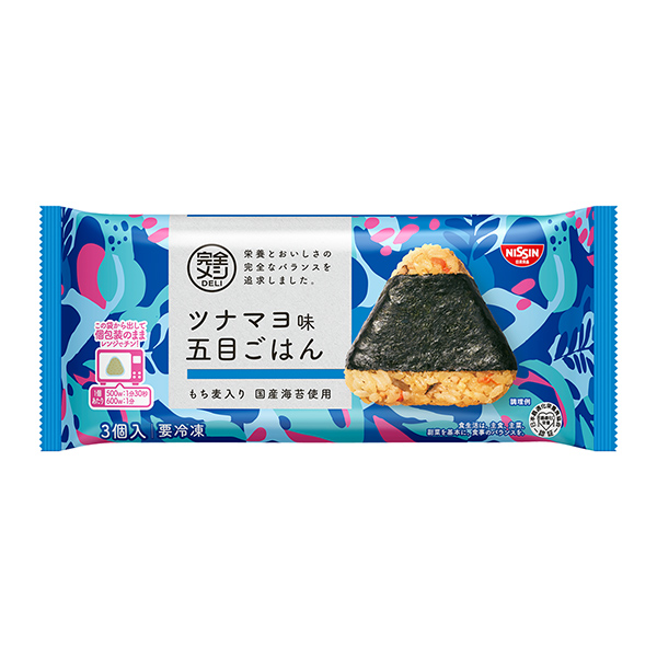 包裝設計欣賞冷凍完全飯DELI ＜金槍魚醬味什錦飯＞飯團(日清食品) (圖1)